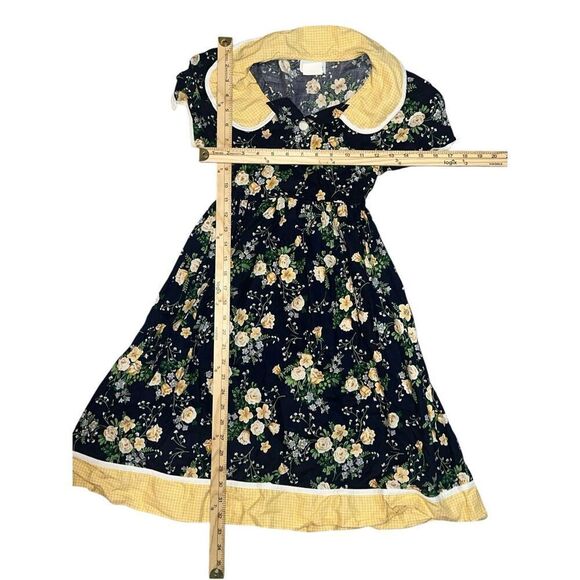 Beautiful Rare Editions Girls VINTAGE DRESS | Rare Editions Blue Floral Yellow F - Picture 6 of 6